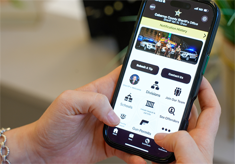 Sheriff App on Mobile Device